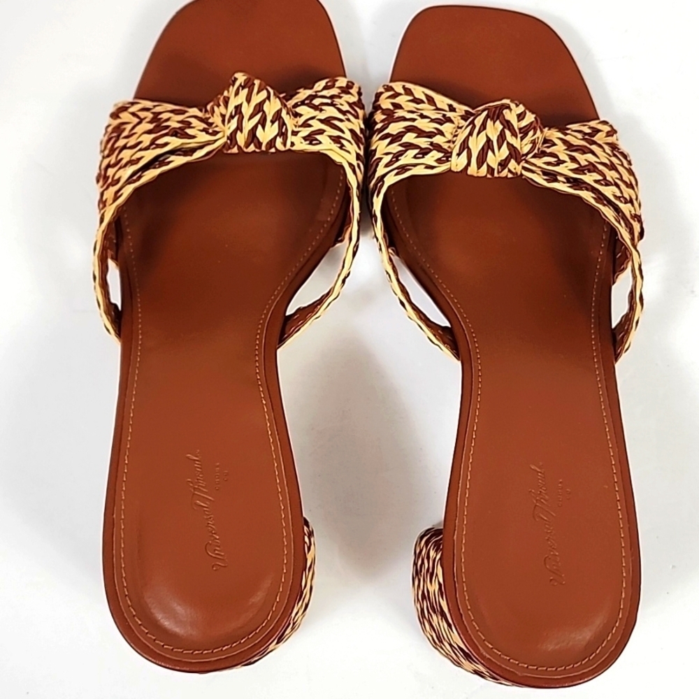 Universal Thread Brown Mules Wicker Woven Sandals, size 9.5 - Picture 16 of 17